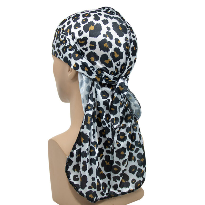 Velvet Leopard Long Tail Pirate Hat - Image 8