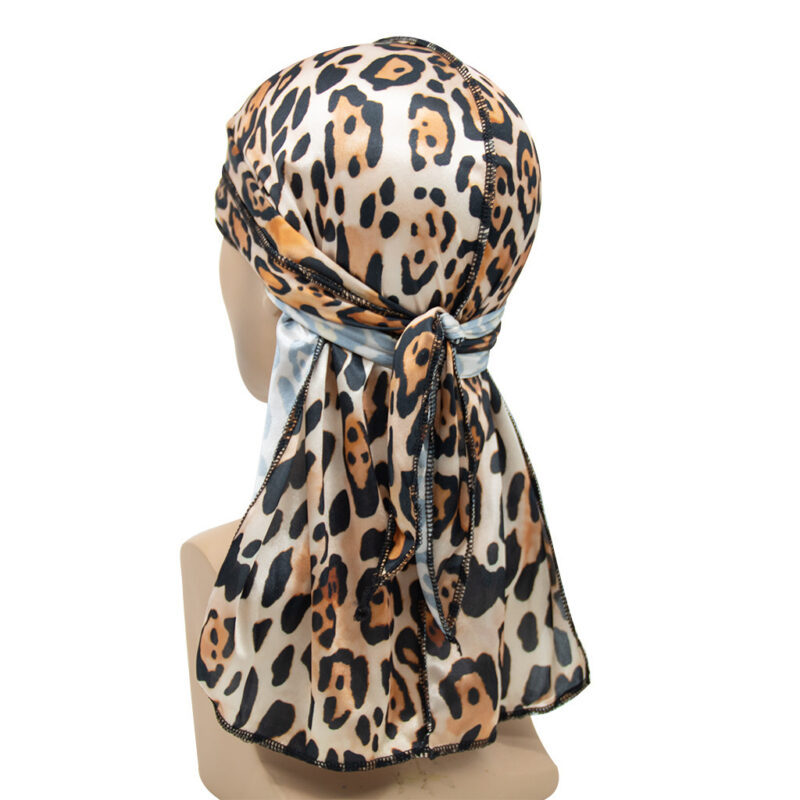 Velvet Leopard Long Tail Pirate Hat - Image 9