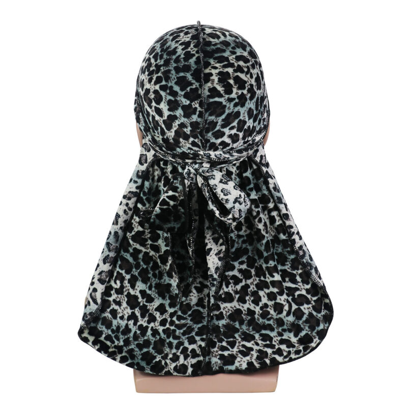 Velvet Leopard Long Tail Pirate Hat - Image 6