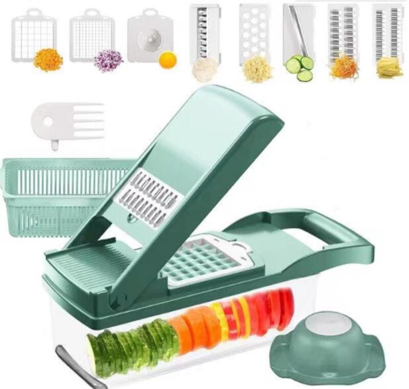 12 In 1 Manual Vegetable Chopper Kitchen Gadgets Food Chopper Onion Cutter Vegetable Slicer - Image 9