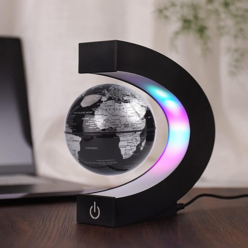 Magnetic Levitating Globe With LED Light - For Kids Adults Learning - 3.5 Inch Floating Globe Decor, Perfect Cool Gift In Office Home - Image 2