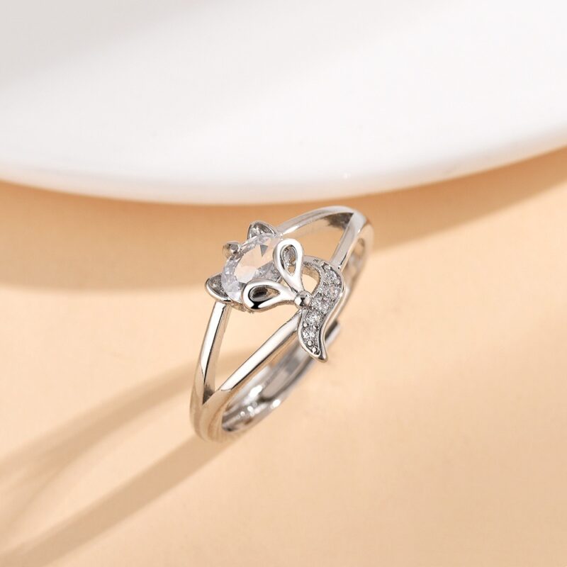 Fox Zircon Ring Female Creative Design Niche - Image 8