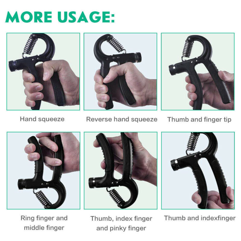 Hand Grip Adjustable Trainer Gripper Strengthener Gym Strength Exerciser Adjustable Heavy Gripper Fitness Hand Exerciser Grip Wrist Training Increase Strength Spring Finger Pinch Carpal Expander - Image 3