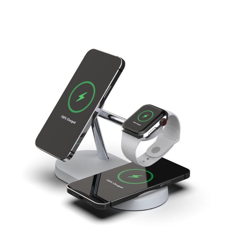 Three-in-one Smart Fast Charging 15W Fast Magnetic Wireless Charger